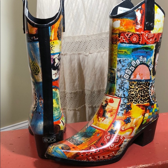 Cowboy Rain Bootsrain Bops By Beehive 